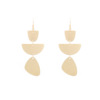 Small design wooden geometric earrings, European style, simple and elegant design