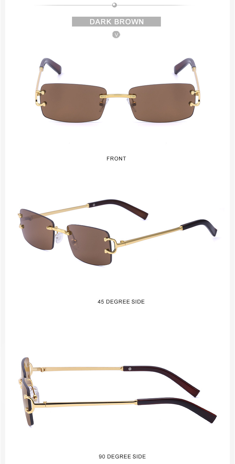 Fashion Square Frame Sunglasses Wholesale display picture 4