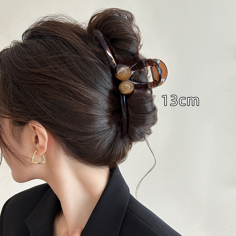 Clip de tiburón grande, clip de agarre para el cabello de placa de sensación de alta calidad, horquilla de temperamento, nuevo estilo, horquilla de gran volumen, tocado de primavera y verano, mujer