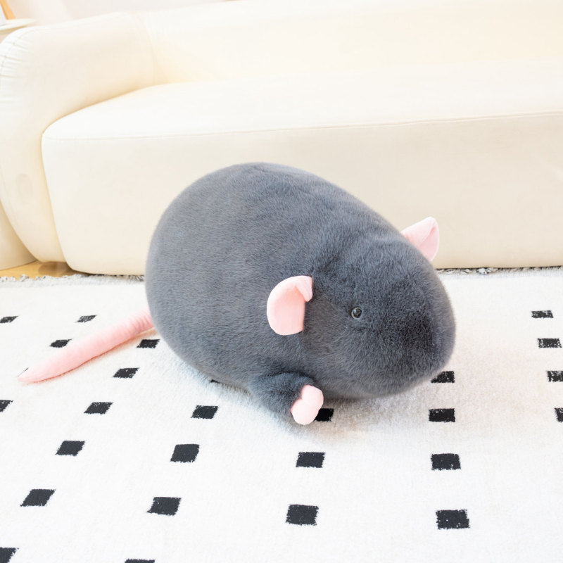 リトルレッドブックかわいい寝そべるラット枕ぬいぐるみマウス人形人形布人形ベッドサイドクッションギフト|undefined