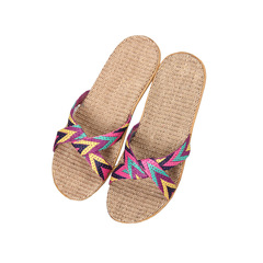 Wholesale Smit factory direct sales summer linen sandals for home indoor men and women couple floor mop sweat-absorbent and anti-slip