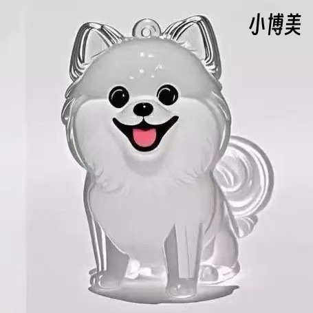 かわいい子犬透明毛収納ボックス動物毛玉カプセルペンダント装飾記念ダストボックスセットおもちゃ|undefined