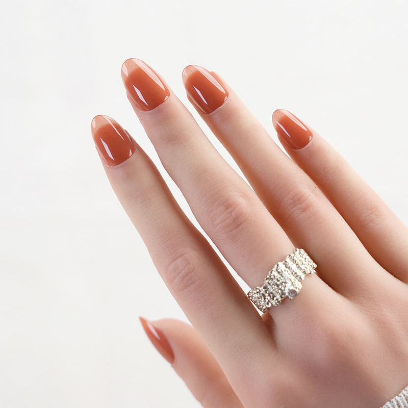 Pumpkin Nail Stickers 30 Pieces 2024 New Small Show White Oval Gentle Gradient Gradient Summer Sweet Dressing Armor