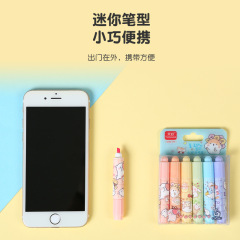Cross-border ILiketo mini highlighter splicable cartoon 6-color marker pen student creative stationery mark