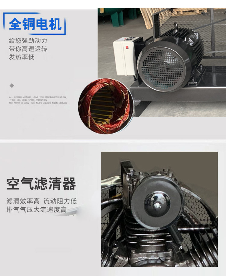 Piston Air Compressor 30kg for Medium-Pressure Pet Bottle Blowing, 40Bar Piston-Type Air Compressor High-Pressure Air Pump