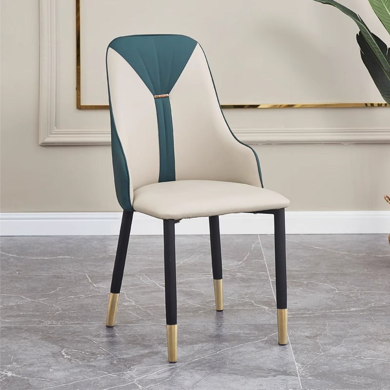 Silla, silla de comedor, silla de descanso, silla de negociación, para hotel, restaurante, cafetería, oficina de ventas, silla tapizada de hierro forjado, adecuada para uso en restaurantes.