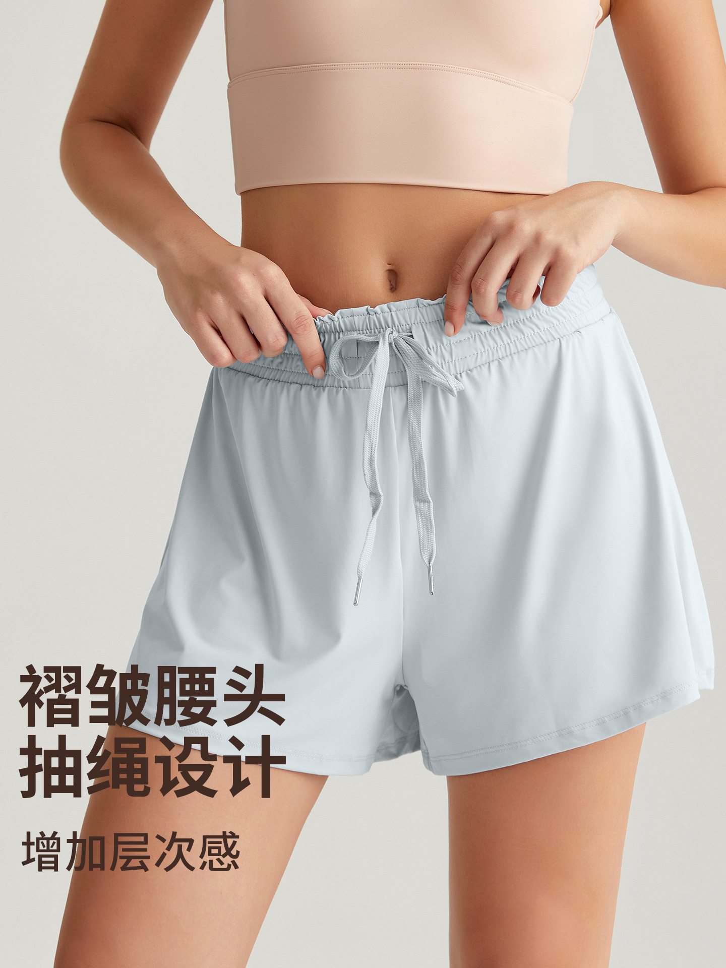 Shorts deportivos Weiman para mujer, protección solar, antiexposición, efecto dos piezas, holgados, de cintura alta, informales, para correr, yoga, para verano.