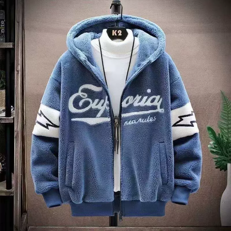 Кашемировая куртка с капюшоном мужской осенью и зимой