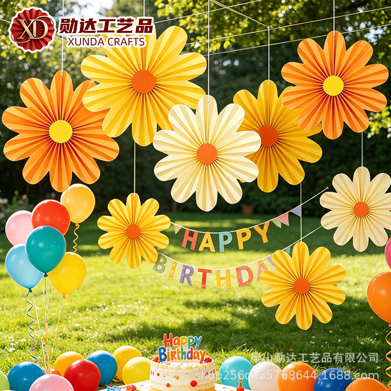 Orange Paper Fan Flower Wall Decoration Small Daisy Decoration Birthday Spring Wedding Garden Tea Party Baby Shower Decoration Orange Paper Fan Flower Wall Decoration Small Daisy Decoration Birthday Spring Wedding Garden Tea Party Baby Shower Decoration