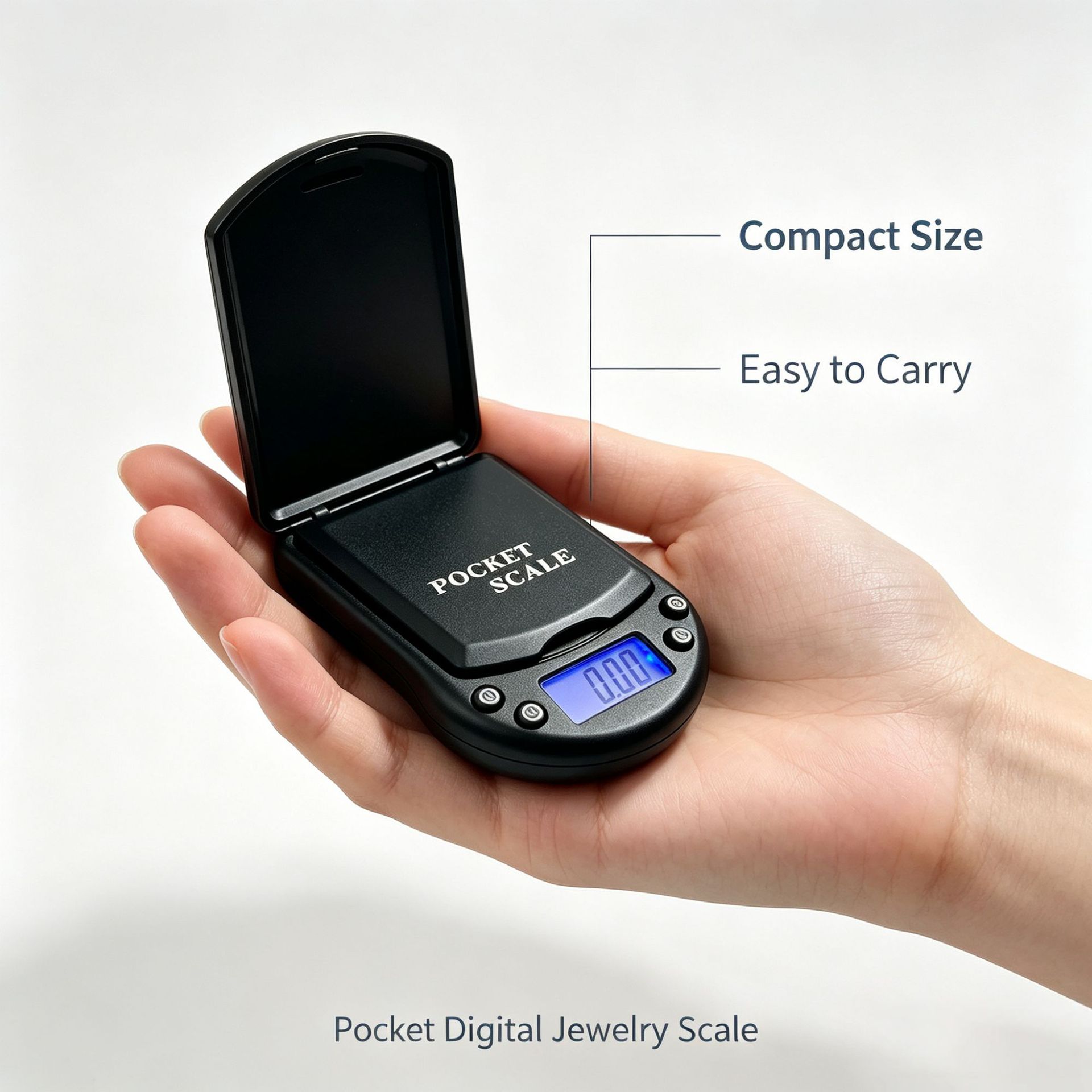 Portable mini jewelry scale, accurate 0.01g gold scale, high-precision jewelry scale, pocket scale, electronic scale