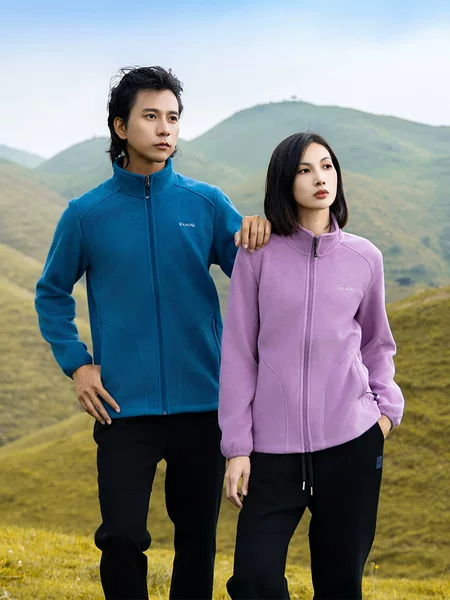 Group purchase autumn and winter outdoor thickened warm polar fleece sweater men's hiking mountaineering windproof breathable fleece jacket Women's