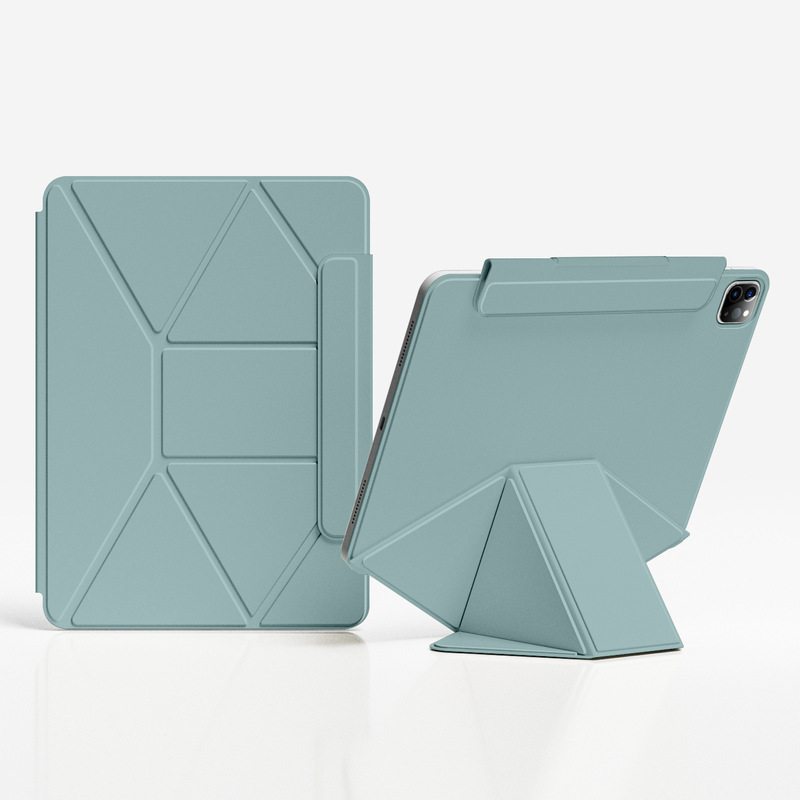 iPadpro保护套增高支架iPad11磁吸双面夹mini7旋转air654拆分笔袋|undefined