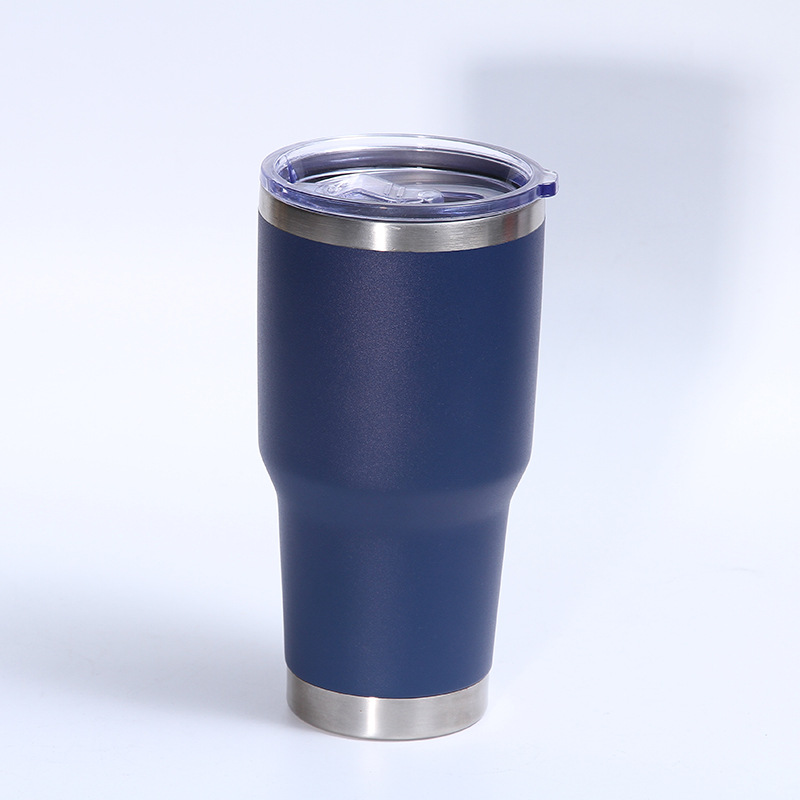 Gran capacidad 30oz taza de vacío de acero inoxidable al aire libre portátil taza de plástico spray sellado taza de helado con tapa