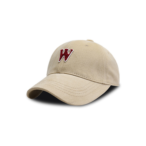  Fashion Korean Style Baseball Cap for Women Personality Letter W Couple Student Trend Brand Cotton Face-Smaller Flat Cap for Men