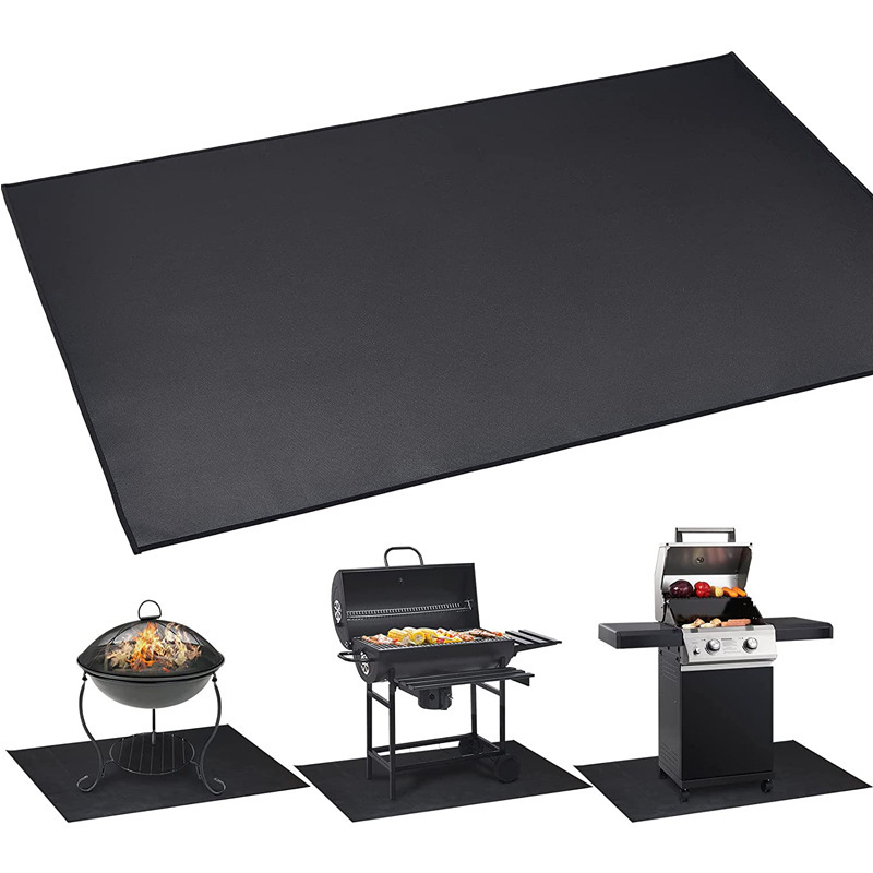 Cross-border BBQ Grill Mat Round Rectangular Fire Pit Mat 3-layer Silicone Grill Mat Deck Terrace Flame Retardant Protection Mat Cross-border BBQ Grill Mat Round Rectangular Fire Pit Mat 3-layer Silicone Grill Mat Deck Terrace Flame Retardant Protection Mat