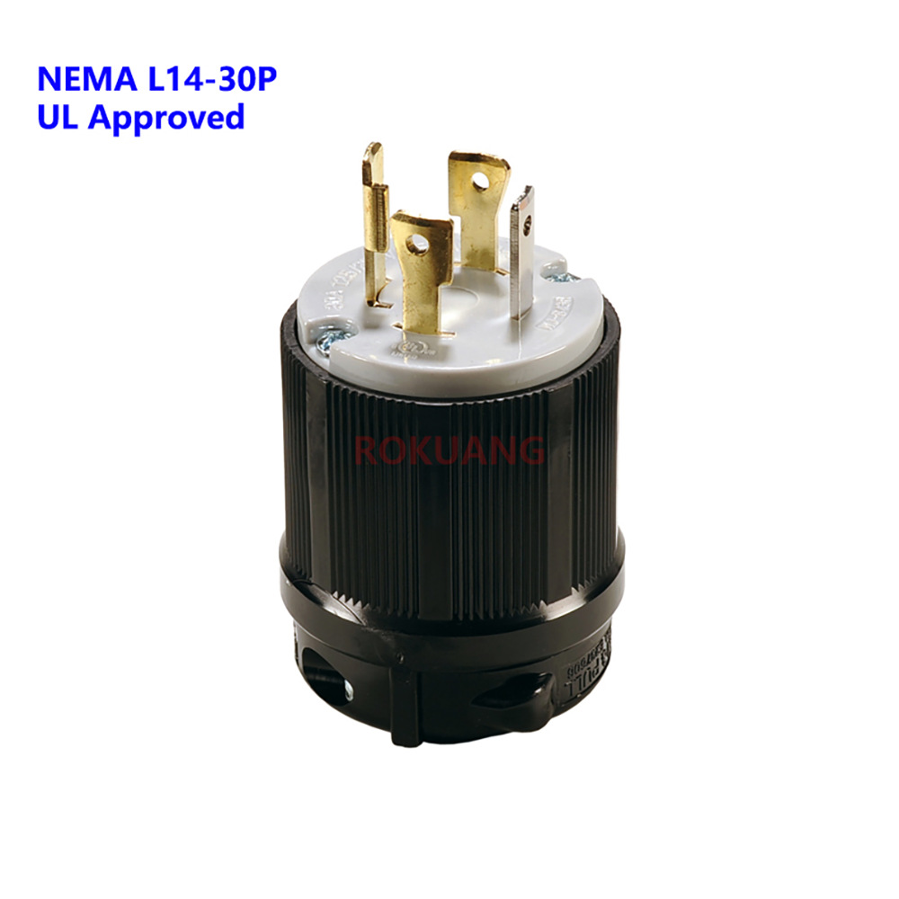 NEMA L14-30P 30A 125/250V UL WJ-8430美国灯光照明接线自锁插头