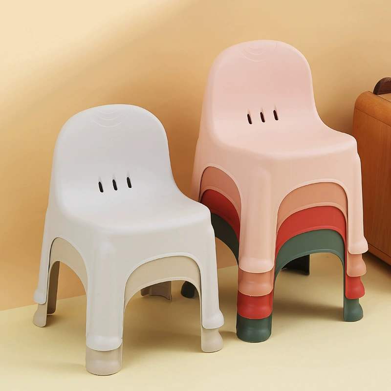 Детский утолщенный пластиковый спинной стул детский сад нескользящий прочный для взрослых может сидеть на невысокой скамье в гостиной