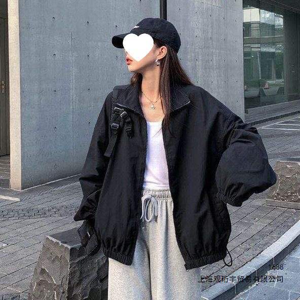 立领bf风工装薄款外套韩版宽松2026春款女装新款学生小个子风衣潮
