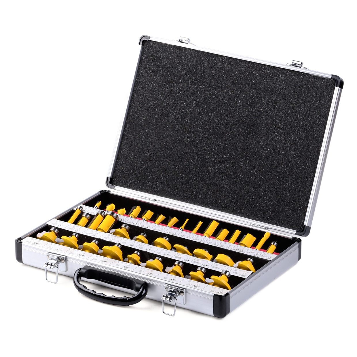 Juego de 35 piezas Juego de 24 piezas Traje cortador de fresado de carpintería de 50 piezas 1/4 mango 1/2 mango máquina de corte máquina de grabado cabeza de corte de acero de tungsteno