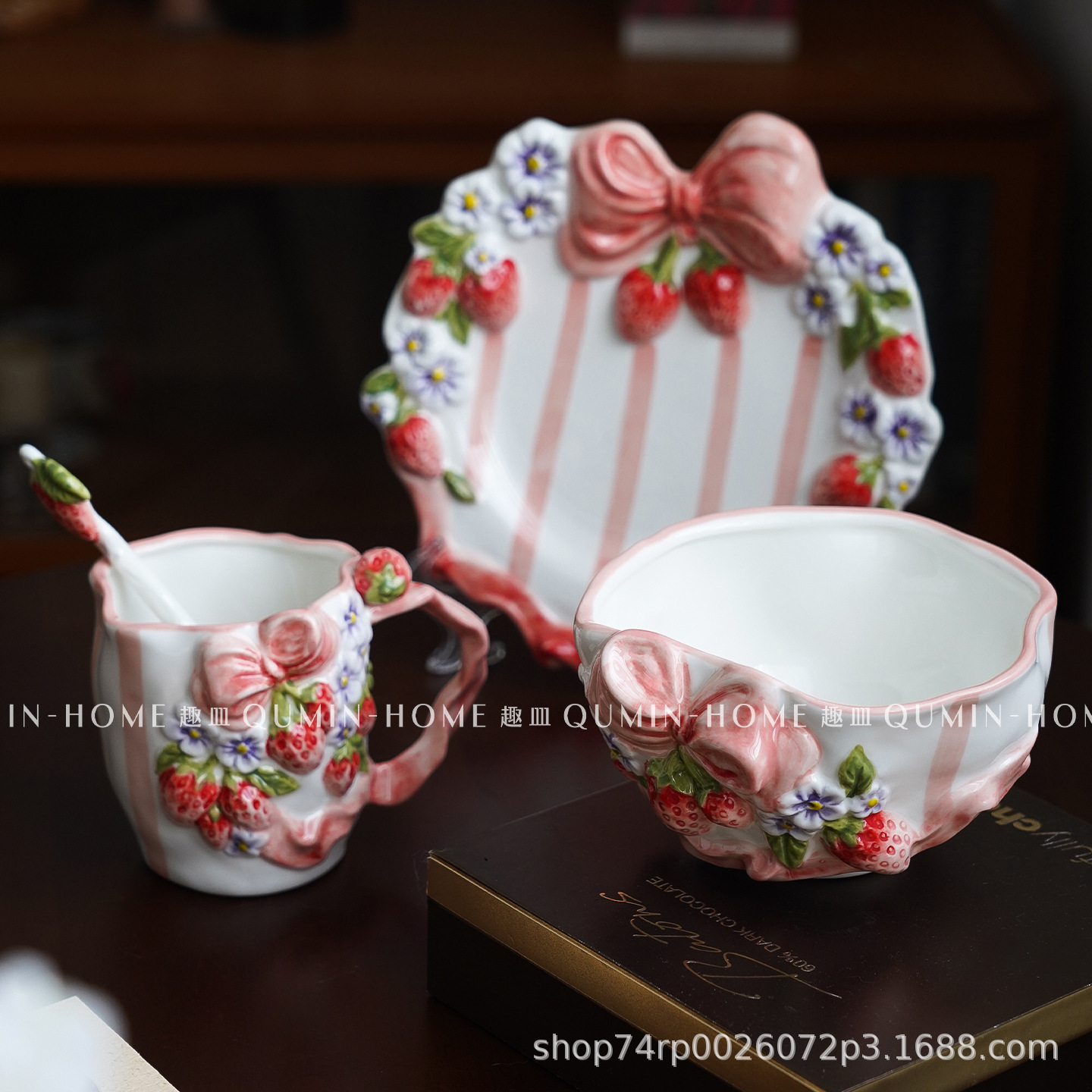 Juego de Tazas y Platos de Cerámica, Decorativo, para Navidad y Té de la Tarde