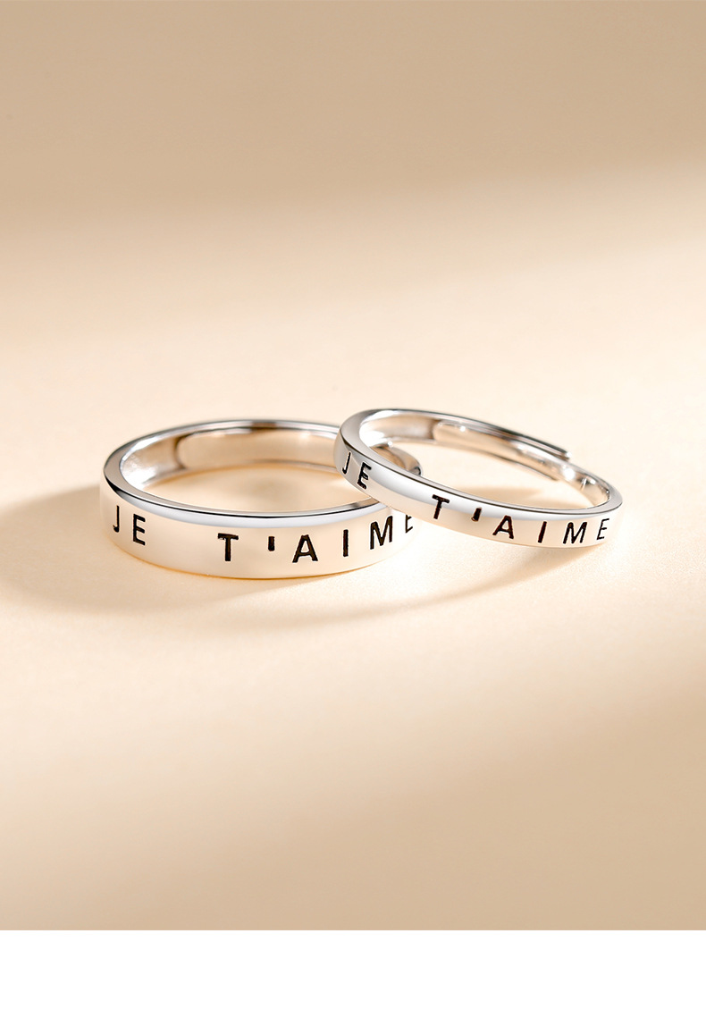 Fashion Letter Sterling Silver Plating Rings 1 Piece