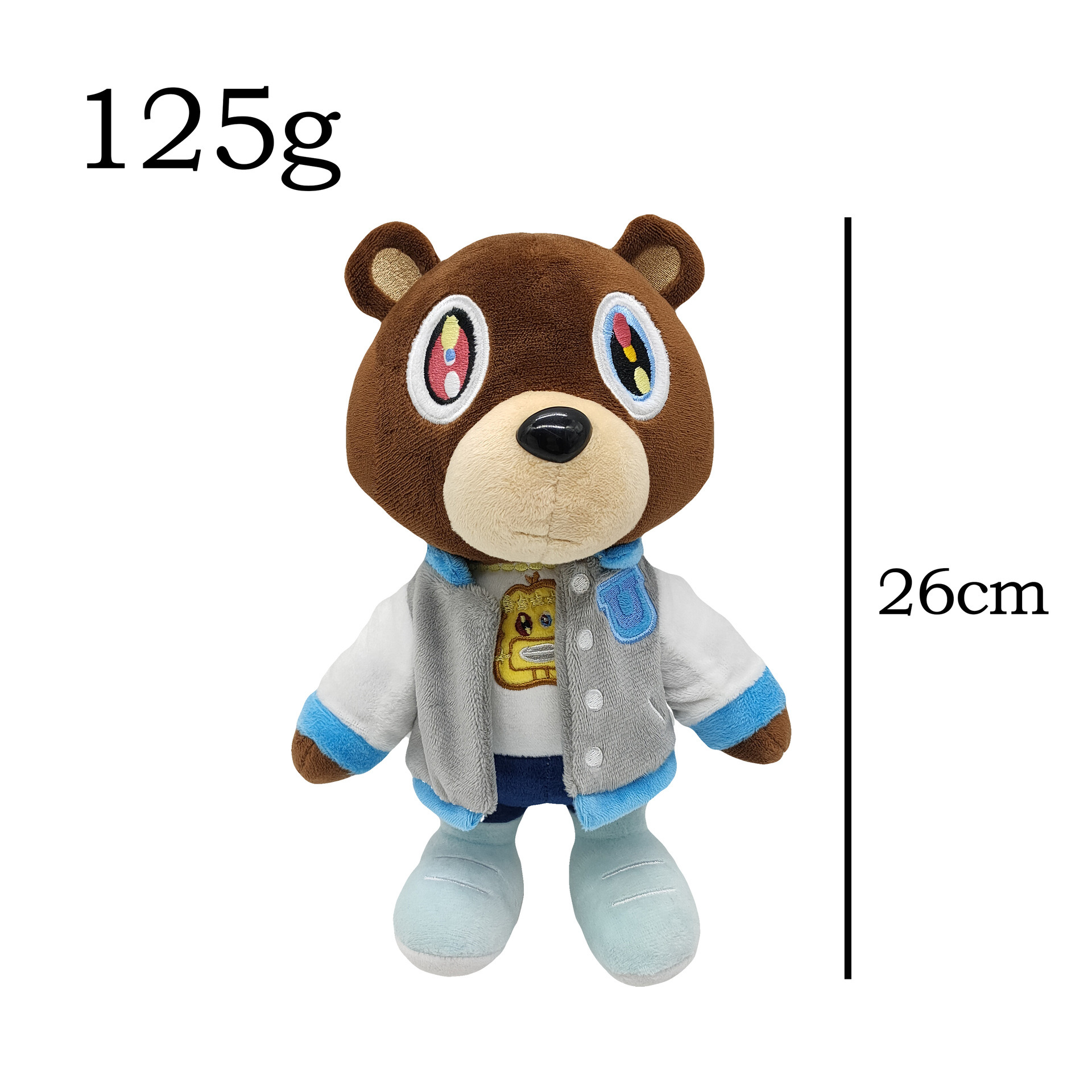 跨境新品Kanye teddy bear 侃爷同款泰迪熊毛绒玩具公仔玩偶