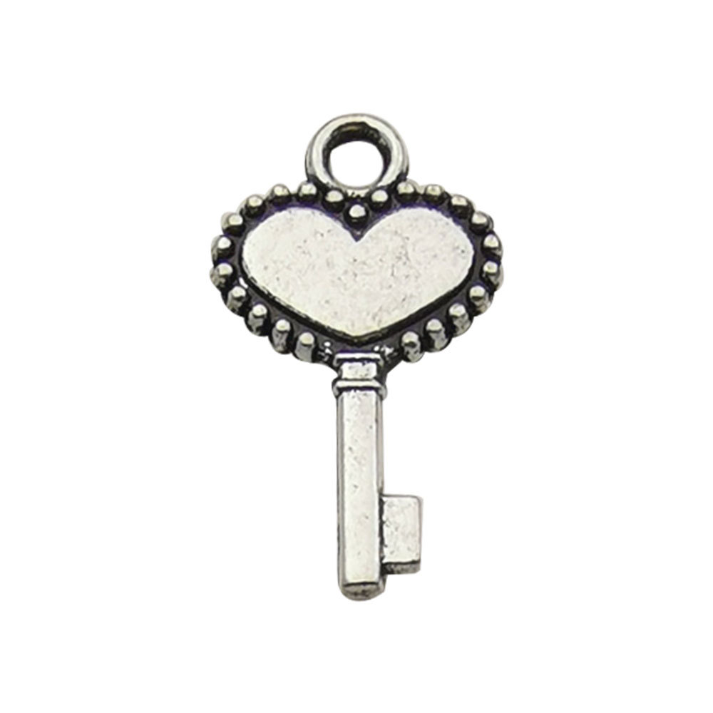 Bricolaje accesorios de la joyeria 1 accesorios retro amor hecho a mano plata antigua pequeña llave joyeria pequeño colgante Accesorios