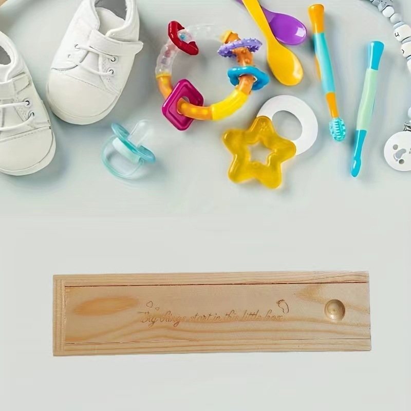 Recuerdos de embarazo de madera creativa, varilla de prueba de embarazo, caja de colección de regalos, recuerdo del recién nacido
