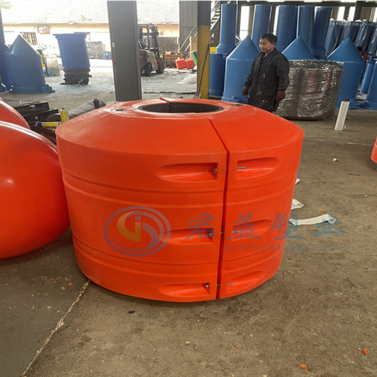 黄河段疏浚使用内径315mm抽泥浆浮体 浮筒包管道  电缆管道浮筒