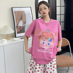 Gill aimarベアー部屋服夏半袖かわいいアニメ甘いいちご女の子パジャマセット