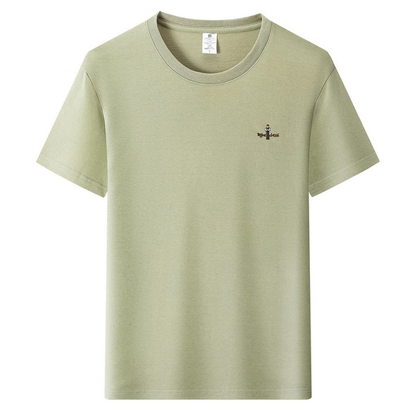 Cotton fashionable solid short sleeve T-shirt for leisure with a…