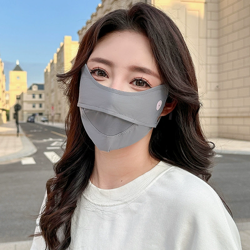 Летняя дышащая солнцезащитная маска из ледяного шелка