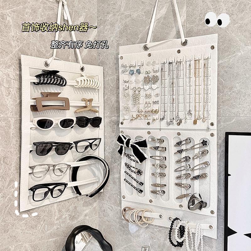 simple colgar clip para el cabello corda para el cabello almacena bolsa colgante clip de tiburón casero collar caja de joyería colgante pared