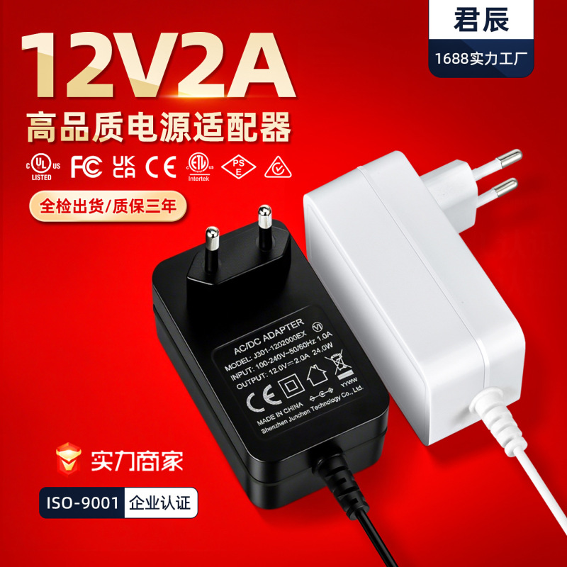 12v2a power adapter multi-country certification audio monitoring hair removal instrument lamp with charging head 12v1a switching power supply