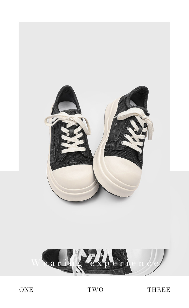 Women's Mickey Mouse Platform Canvas Trainers Height Increasing_voghion.com