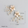 Brand accessory for bride, footwear buckle from pearl, European style, simple and elegant design, wholesale