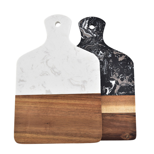 Artificial marble cheese cutting board, pastry chopping board, home use square wooden cutting board, steak plate, serving tray