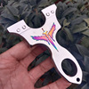 Slingshot stainless steel, street toy with flat rubber bands, mirror effect, suitable for import