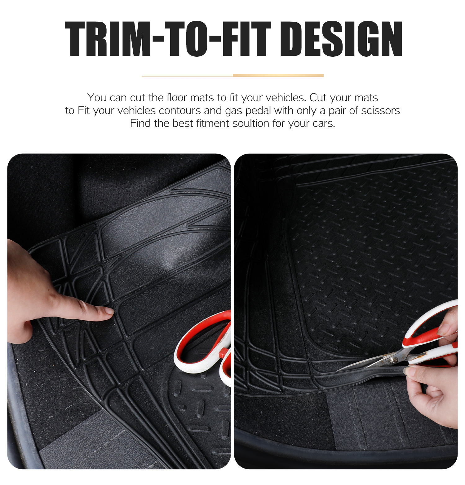 Car Floor Mats 4-Piece Set Pvc Waterproof Anti-Slip Universal Floor Mats Durable for All Seasons Export Wholesale Factory Direct Sales
