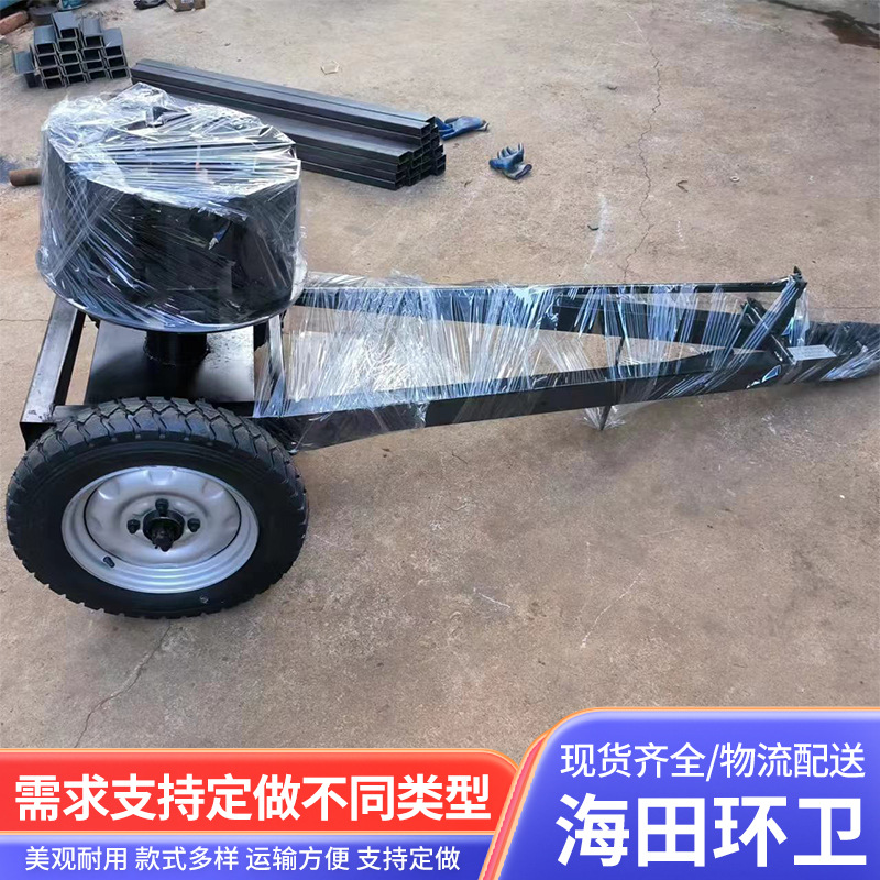 现货牵引式清扫路面机圆盘式可拆卸折叠风火轮城镇环卫工厂扫地车
