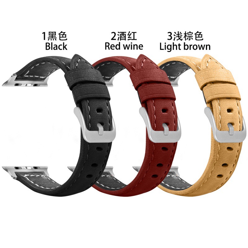 factory Selling Apple genuine leather Watch strap apply iWatch7654321/Se Agency Business applewatch Watch strap