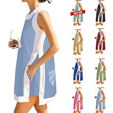 S 72903 Color block sleeveless women's set ƴɫ����Ůʿ�̿�