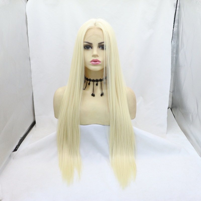 Sylvia hand hook lace chemical fiber wig 613# color long straight hair headgear a generation of factory outlets Sylvia hand hook lace chemical fiber wig 613# color long straight hair headgear a generation of factory outlets