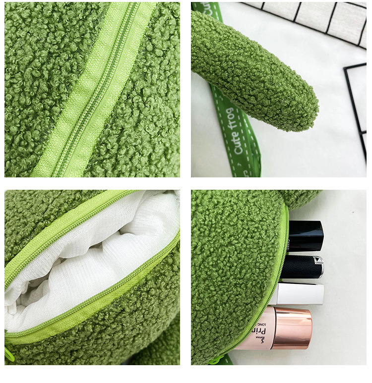 2021 Autumn New stylish and cute green frog single-shoulder crossbody bag wallet plush toy birthday gift for girls undefined