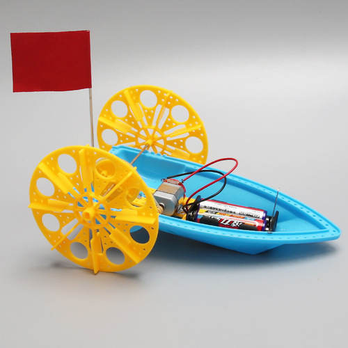 Technology small production small invention diy handmade material package paddle steamer science experiment steam teaching aids for primary school students