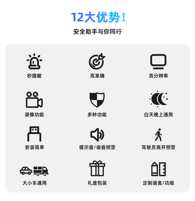 Cross-Border Anti-Fatigue Driving Warning Device, Fatigue Driving Reminder Device, Essential Car Supplies, Smart