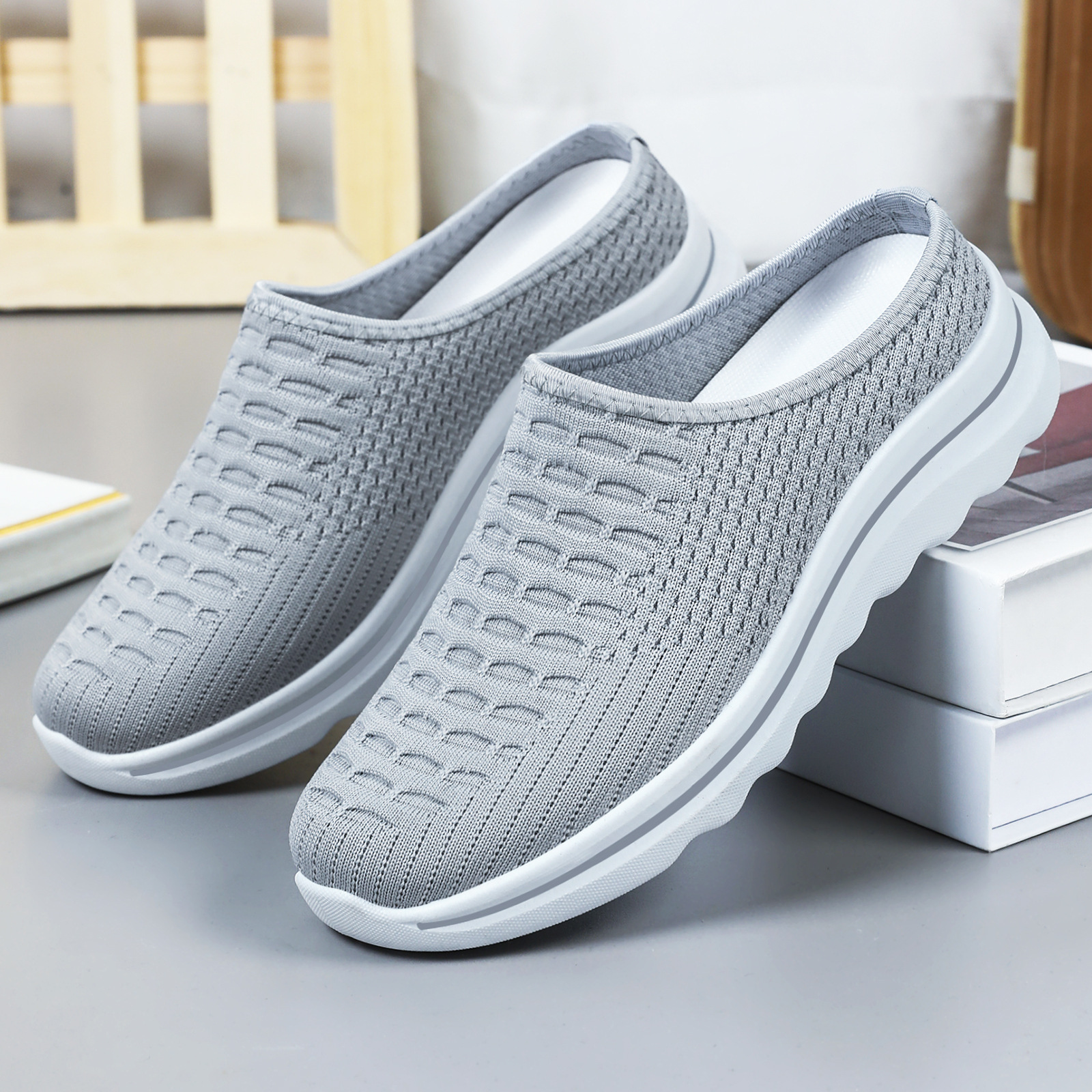 Zapatos de verano transpirables para mujer, sin cordones, de suela blanda, cómodos, elegantes, transpirables, sin olor, tipo slip-on.