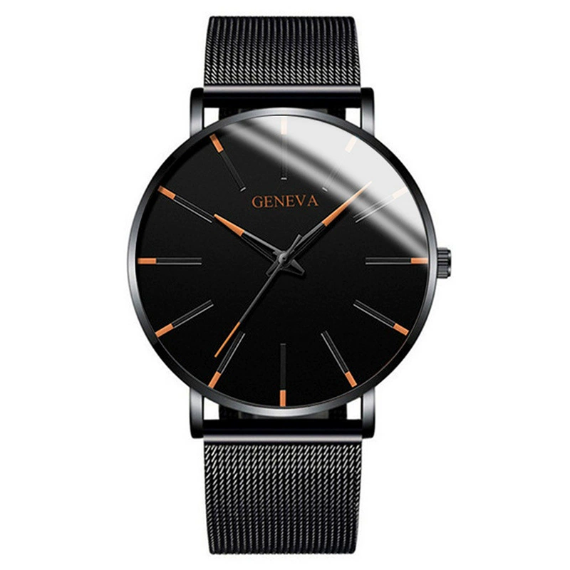 Men's Swiss‑Style Watch, Quartz Movement, 42 mm Dial, Metal Bracelet (230 mm)