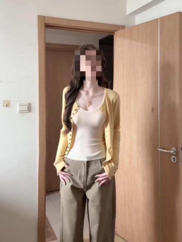 独特漂亮的早秋穿搭针织衫上衣女2025新款韩系外搭开衫毛衣外套|undefined