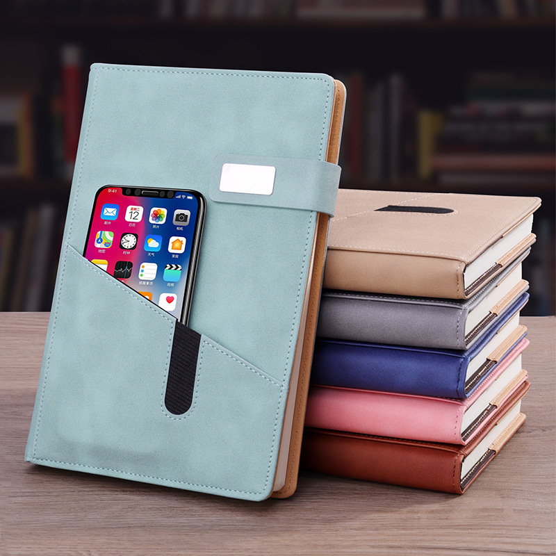 Cuaderno de negocios personalizado LOGO bolsillo de libro grueso botón magnético a5 reunión de oficina creativo cuaderno de notas papelería al por mayor